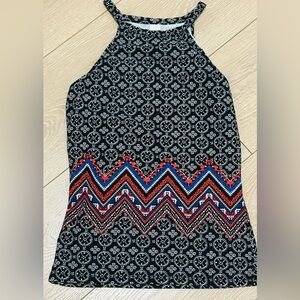 No Boundaries Women Jr Size S 3-5 Black Red  White Sleeveless Summer Tank Top